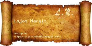 Lajos Margit névjegykártya